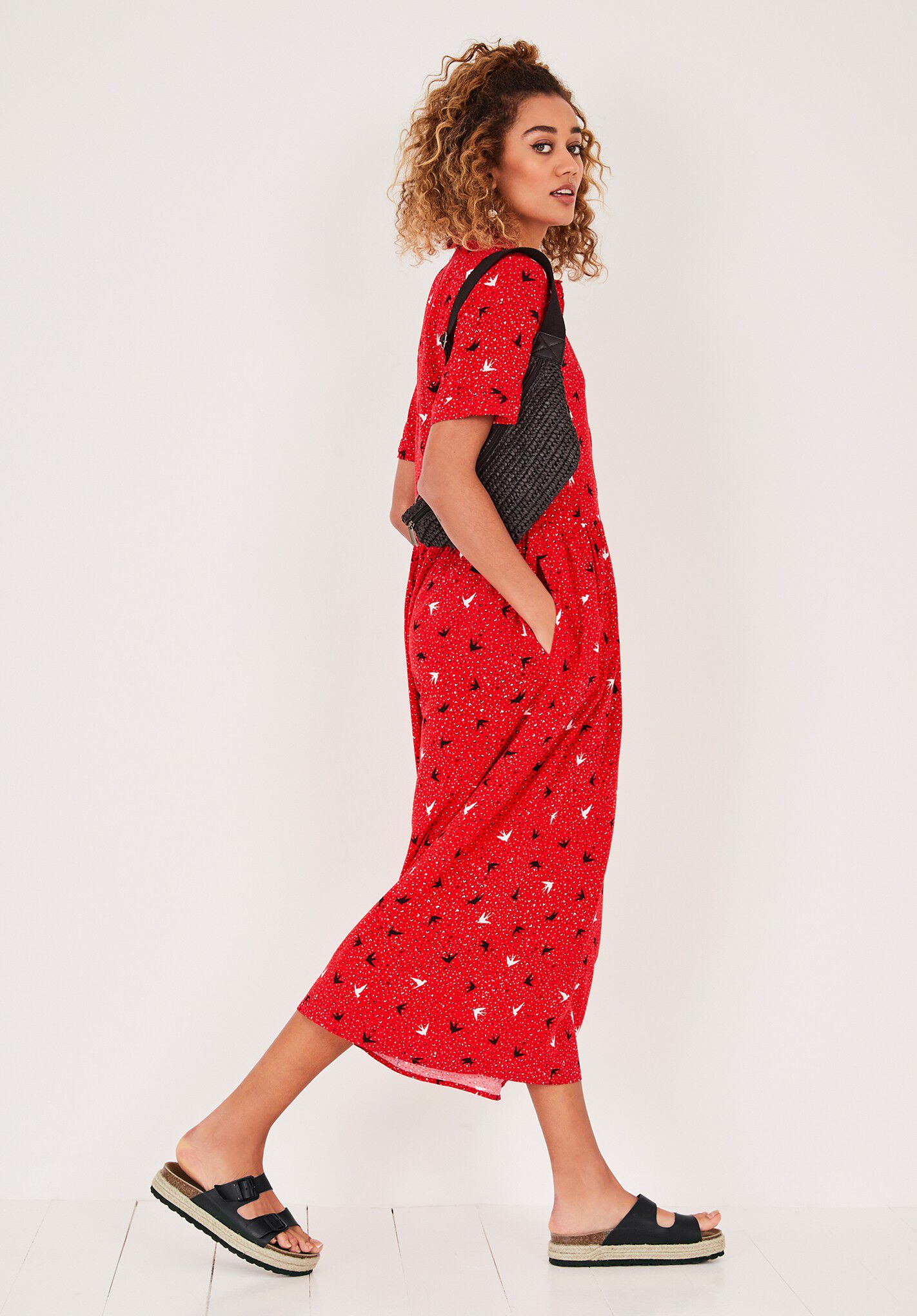 knee length dresses for ladies Maxi Linen Dress in Stirling Plaid main image 0