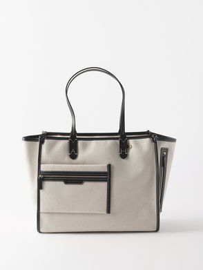 OFF-WHITE Day-Off 33 leather-trimmed printed PVC tote