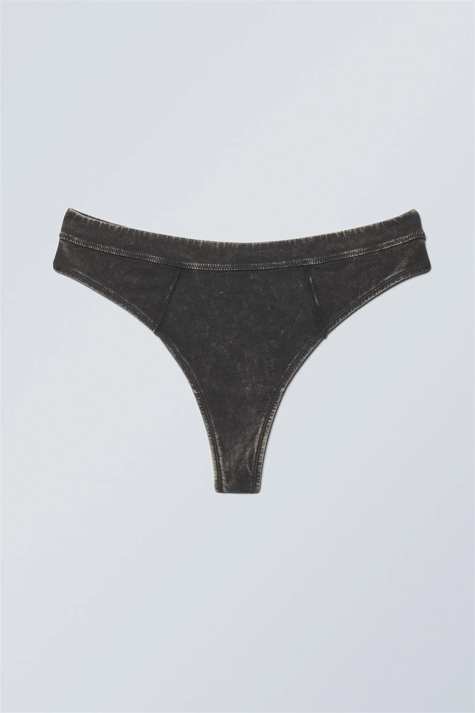 miley washed cotton thong - Bleach Washed Blue