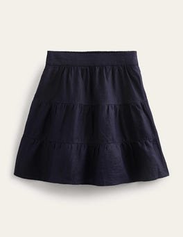 Navy Loden A Line Skirt