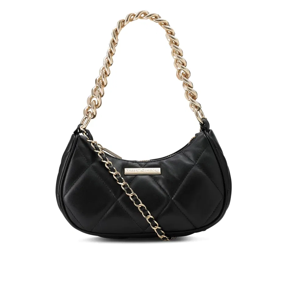 RUSSELL & BROMLEY Confetti Quilted Curve Shoulder Bag in Leather | Endource