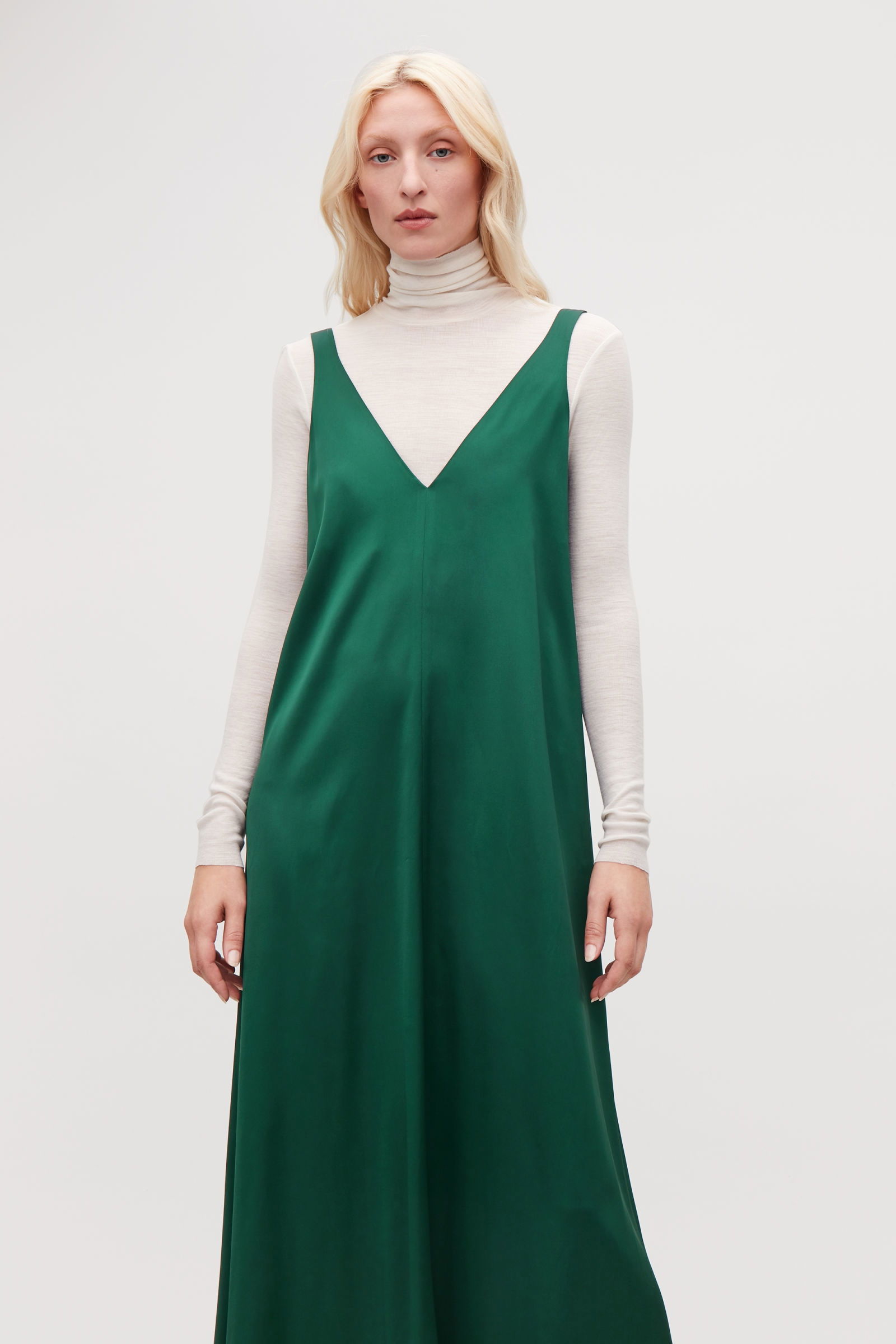 cos green velvet dress Gathered Straps Velvet Long Gown CD236 – Sparkly Gowns main image 0