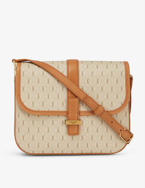 Burberry Small E-Canvas Monogram Print Grace Cross-Body Bag