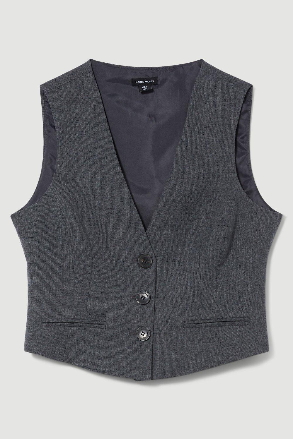 KAREN MILLEN Flannel Waistcoat | Endource