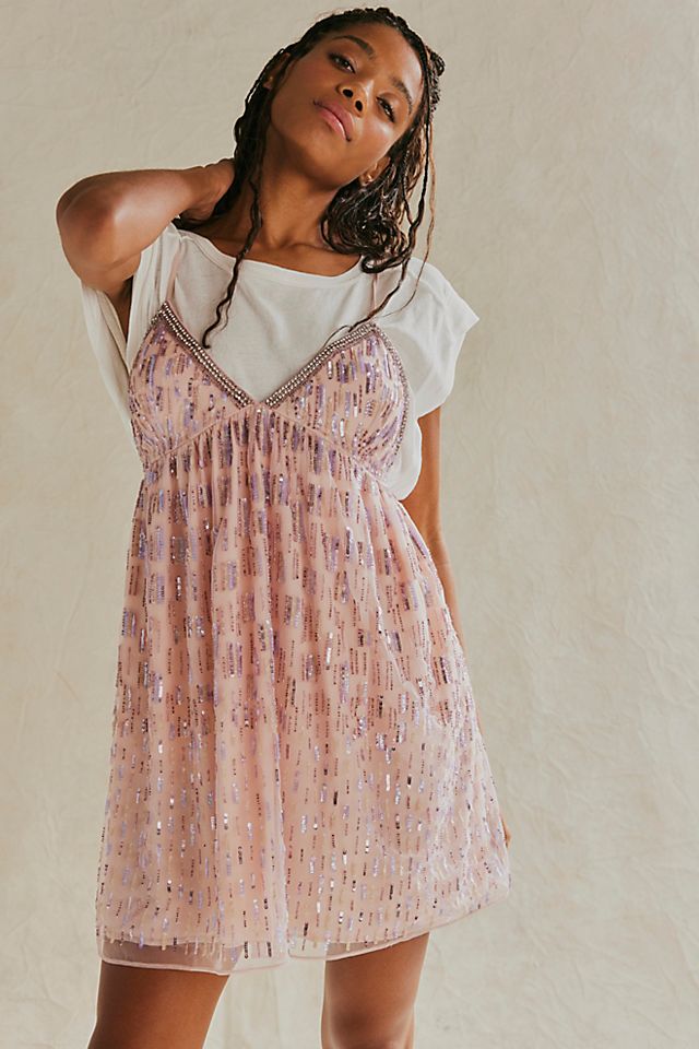 strapless open back dress Pink Ombre Dress - Pink/Red main image 0