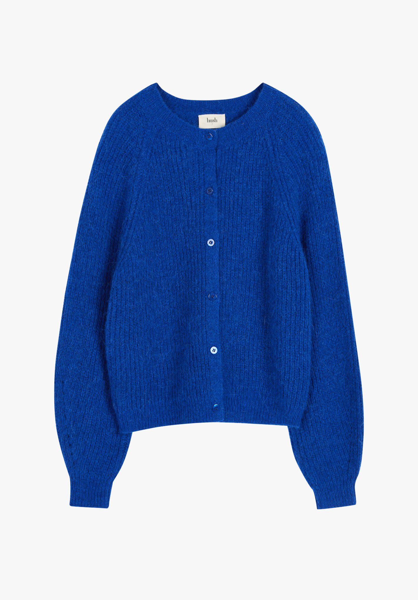 HUSH Freya Fluffy Cardigan in Bright Blue Endource