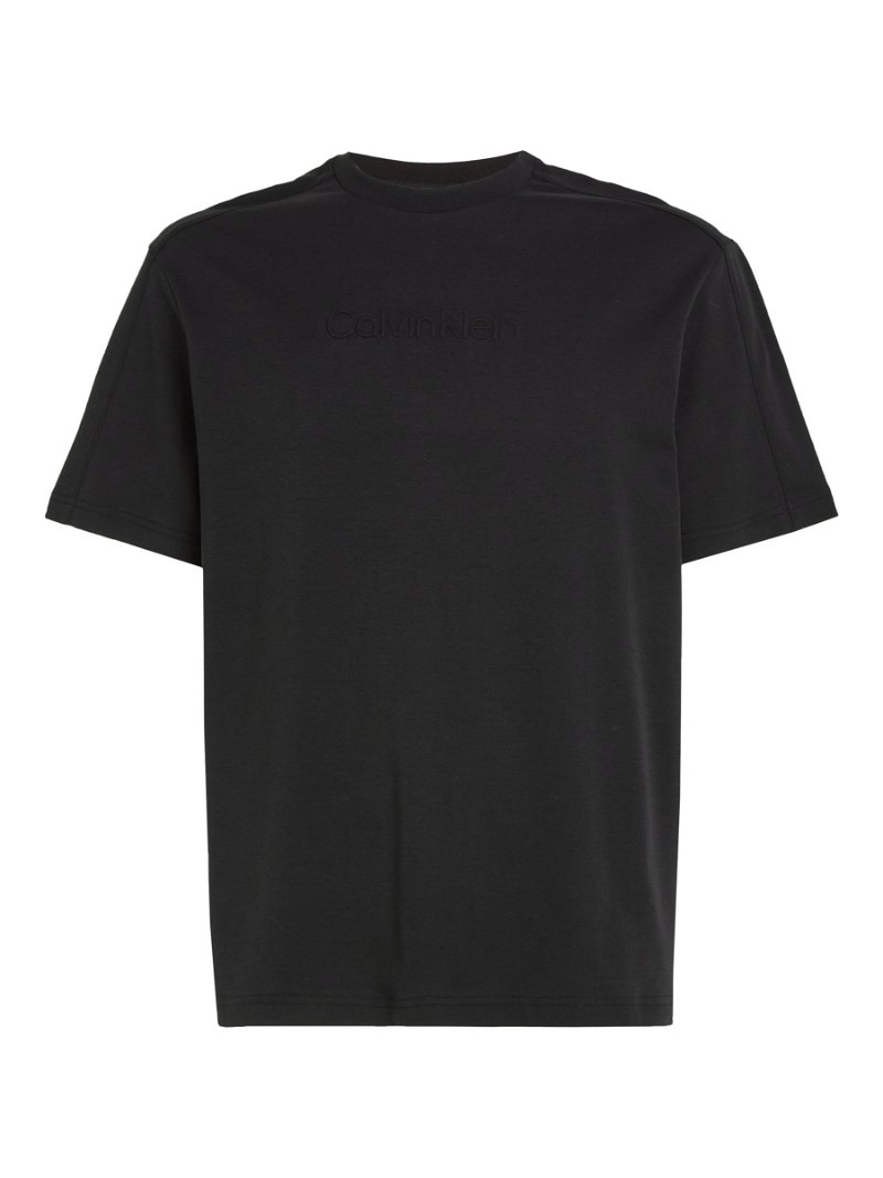 CALVIN KLEIN Embossed Logo Comfort T-Shirt in Ck Black
