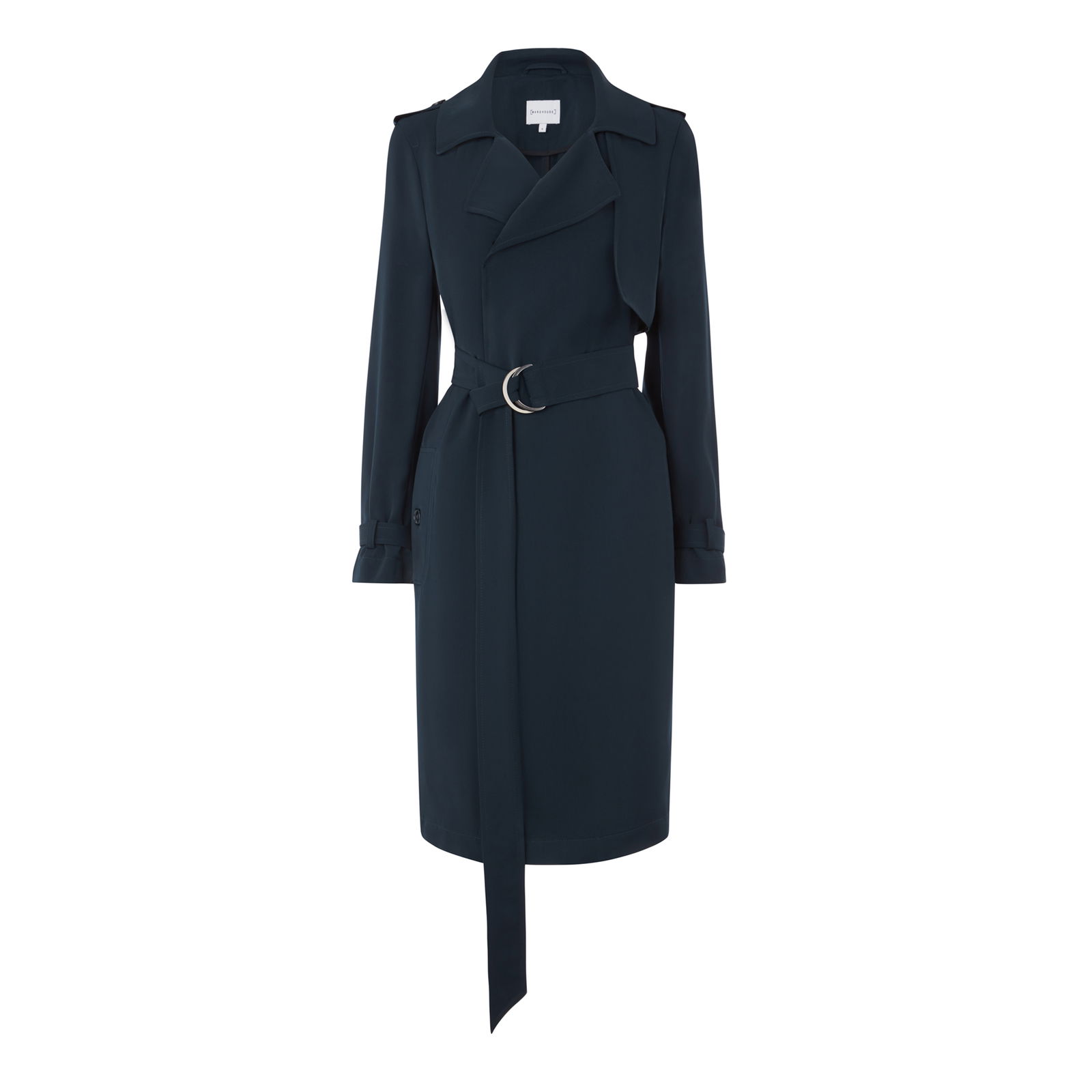 WAREHOUSE Duster Coat in Navy | Endource