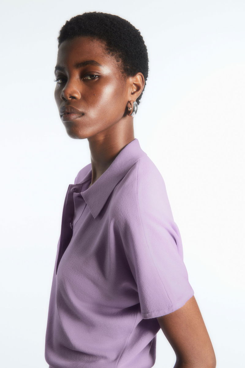 purple polo shirt womens