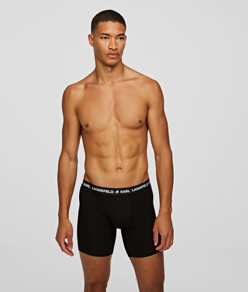 Karl Lagerfeld Nero Polyester Men Swimwear Boxer main image 1