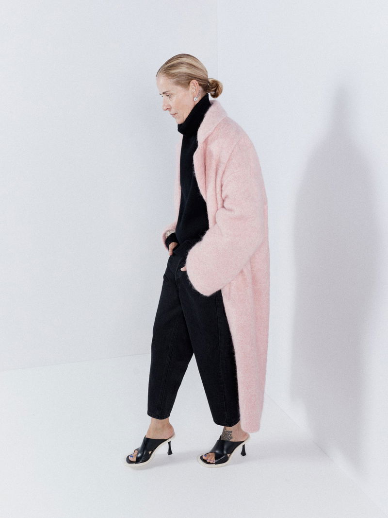 RAEY Dropped-Shoulder Boucle Mohair-Blend Blanket Coat endource