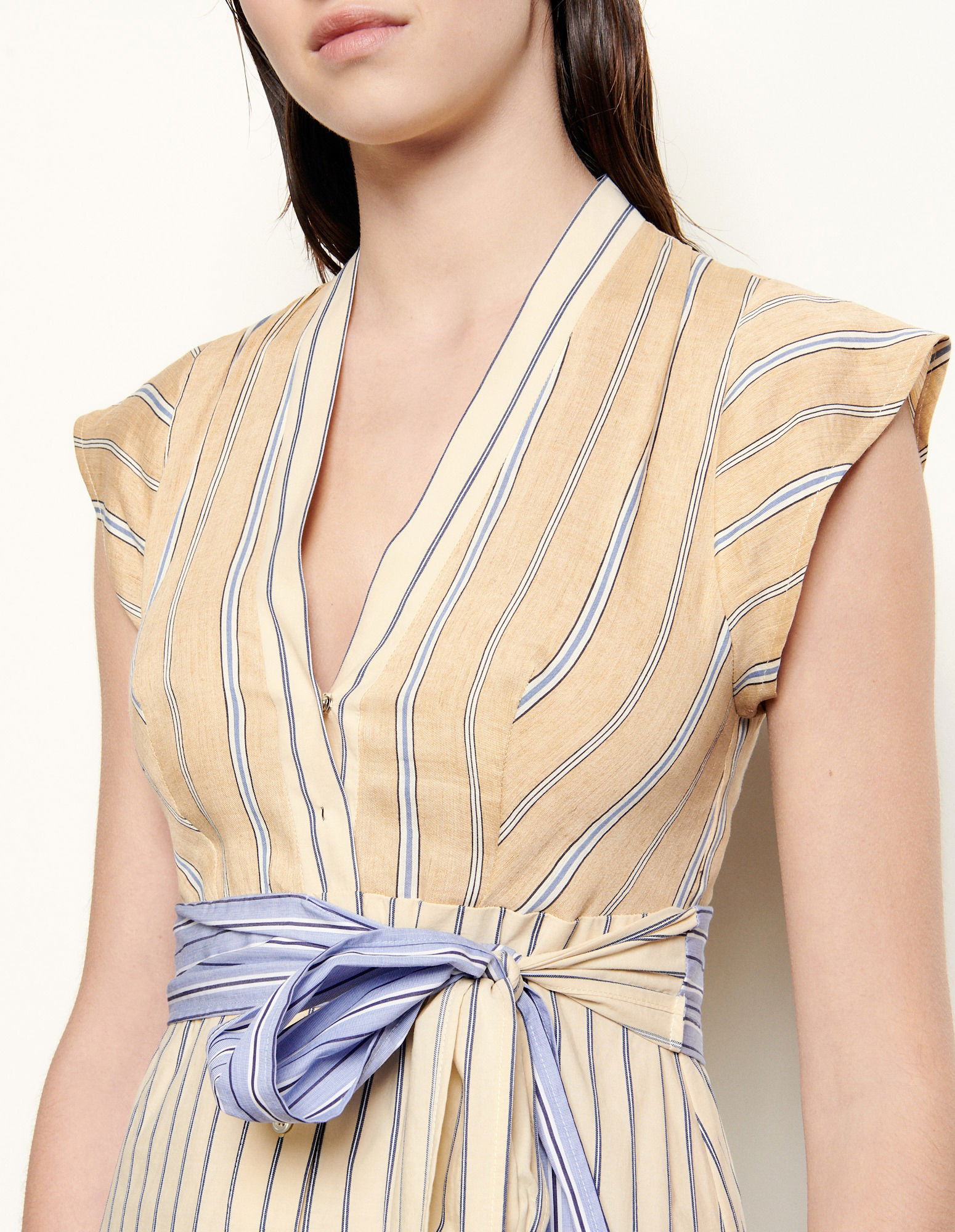 sachin and babi light blue dress Leila Tartan Dress – Guizio main image 1