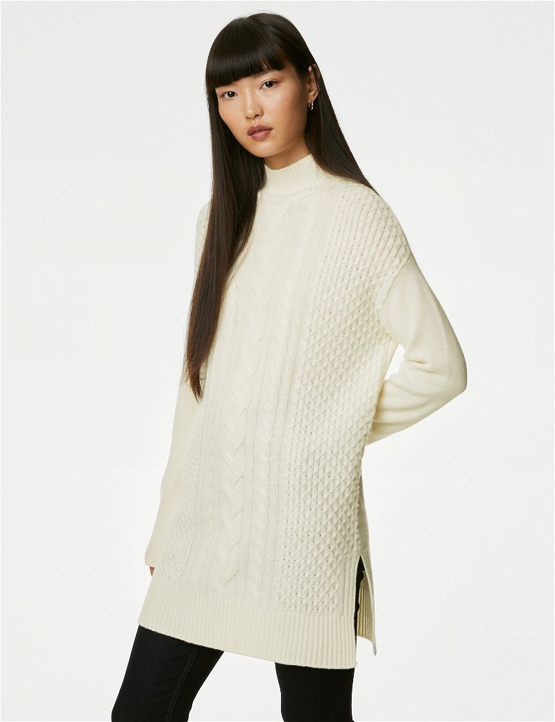 Autograph Merino Wool With Cashmere Longline Jumper - ShopStyle