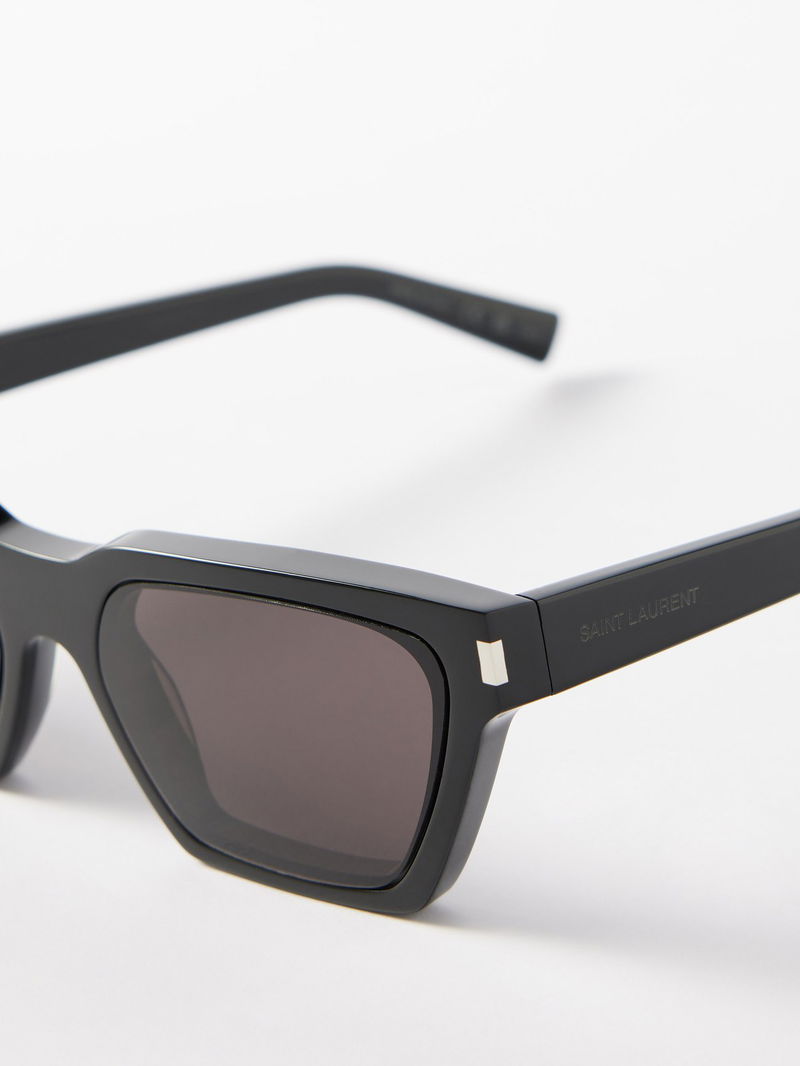 SAINT LAURENT Angular Cat-Eye Acetate Sunglasses | endource display picture 2