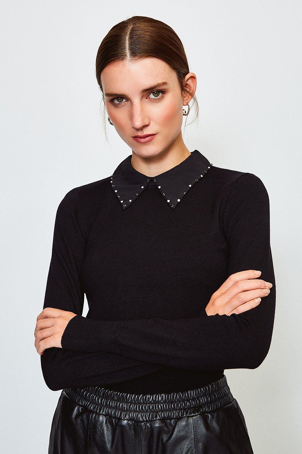 Karen Millen Embellished Collar Jumper 