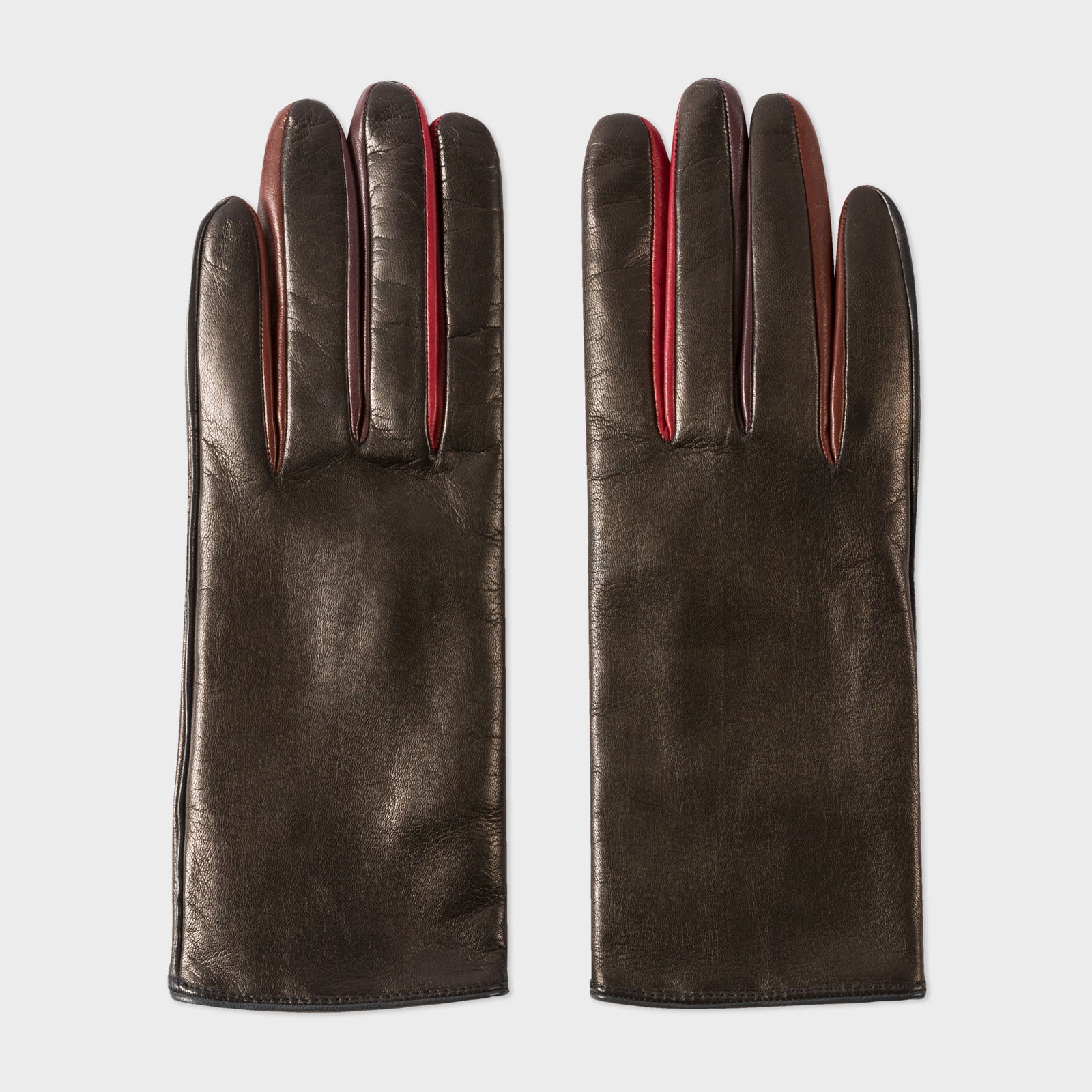 PAUL SMITH Leather Concertina Gloves endource