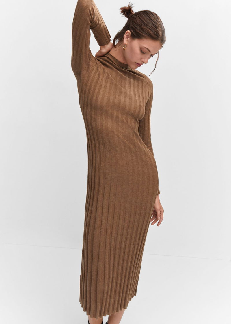 mango knitted perkins dress Perkins-Neck Ribbed Macys