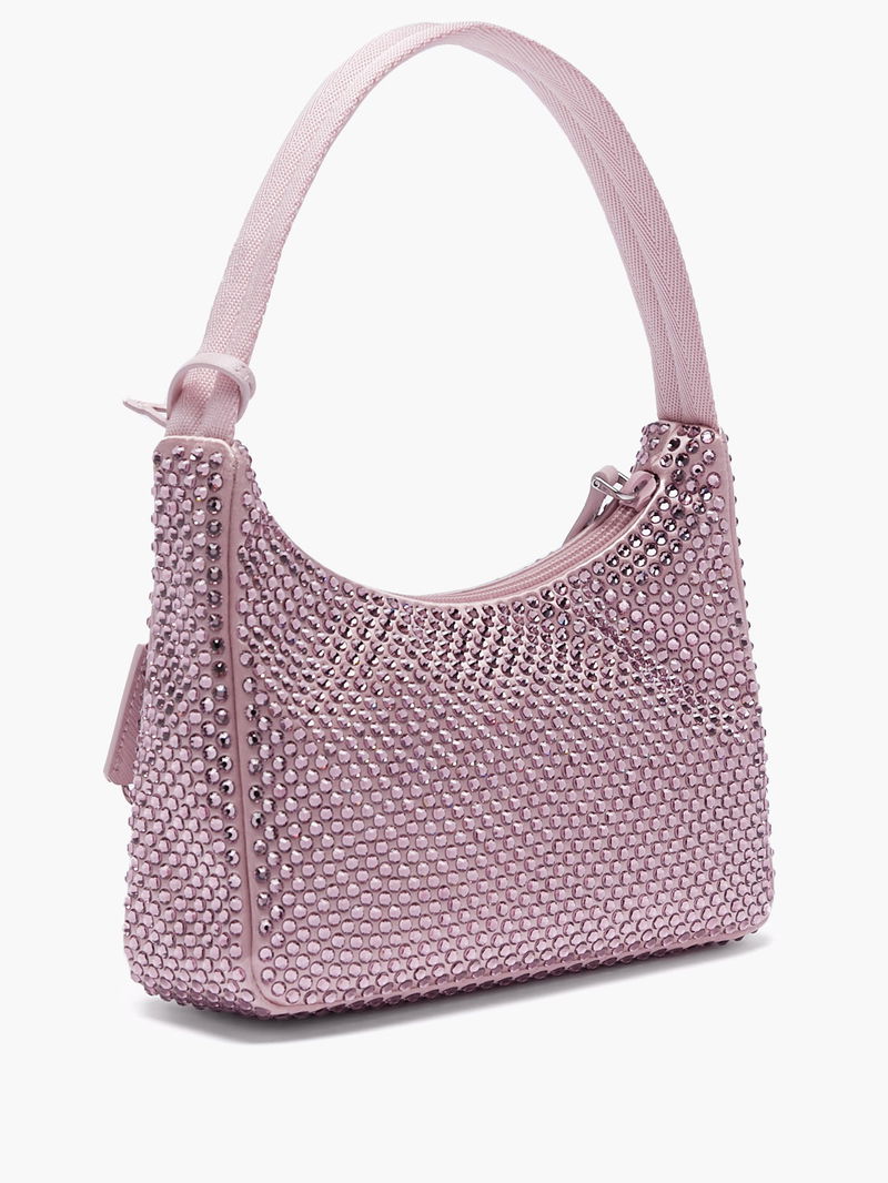 Prada Re-Edition 2000 Crystal Bag Pink for Women