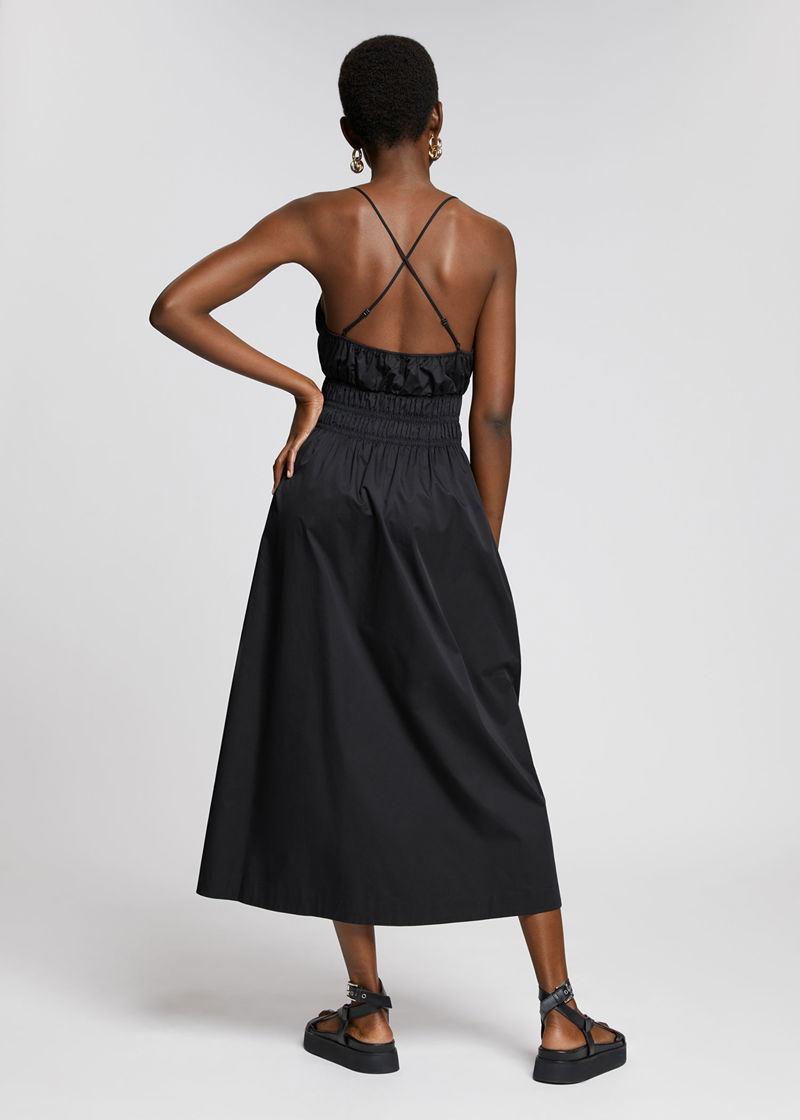 knee length dresses for ladies Dorothy Black Babydoll Midi Dress - FINAL SALE main image 0