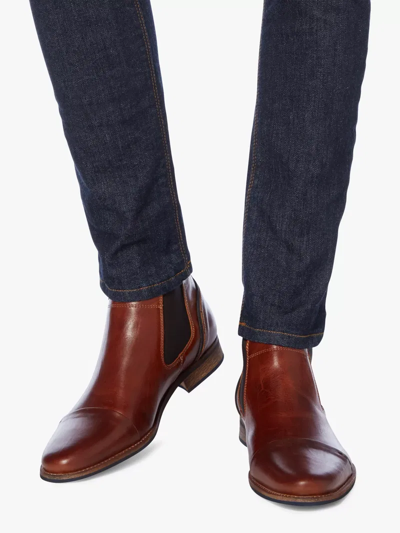 DUNE Chili Toecap Chelsea Boot in Tan | Endource