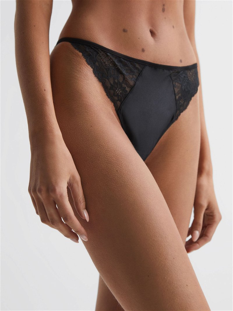 Reiss Calvin Klein Underwear Satin Lace Thong