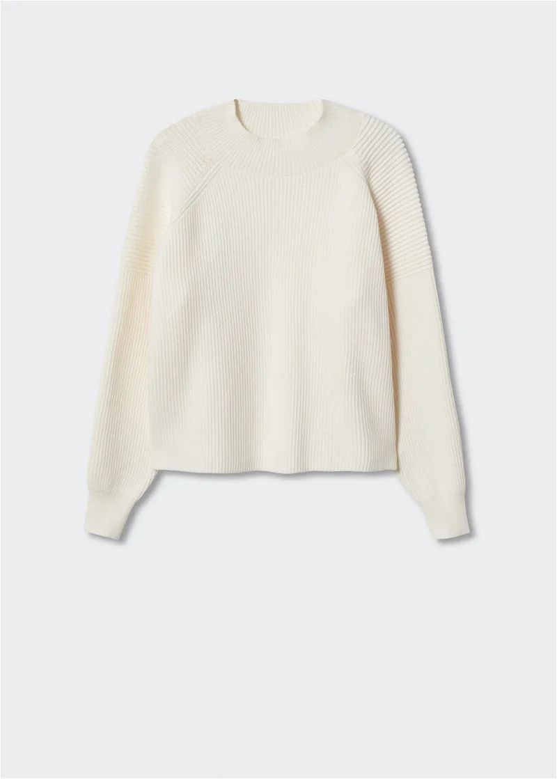 MANGO Perkins Neck Knitted Sweater | Endource