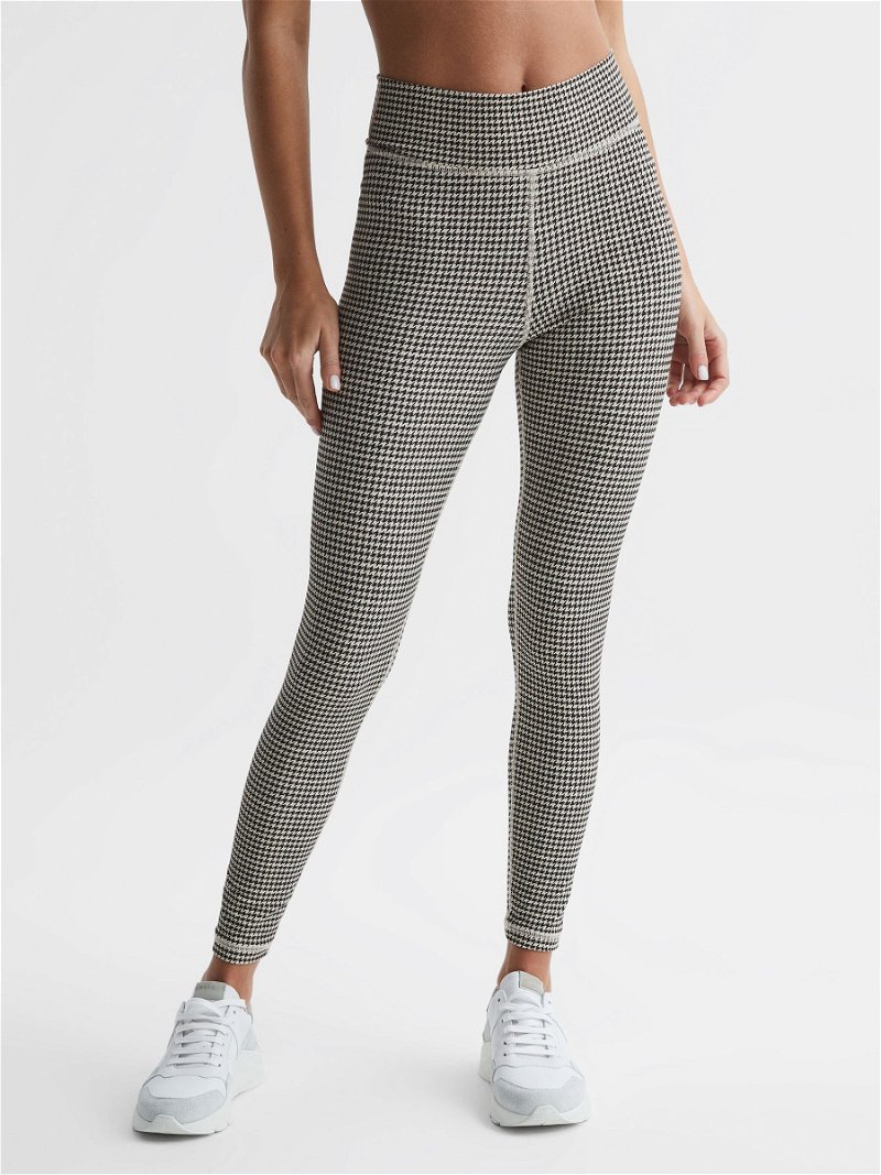 THE UPSIDE The Upside Checked Leggings in Black