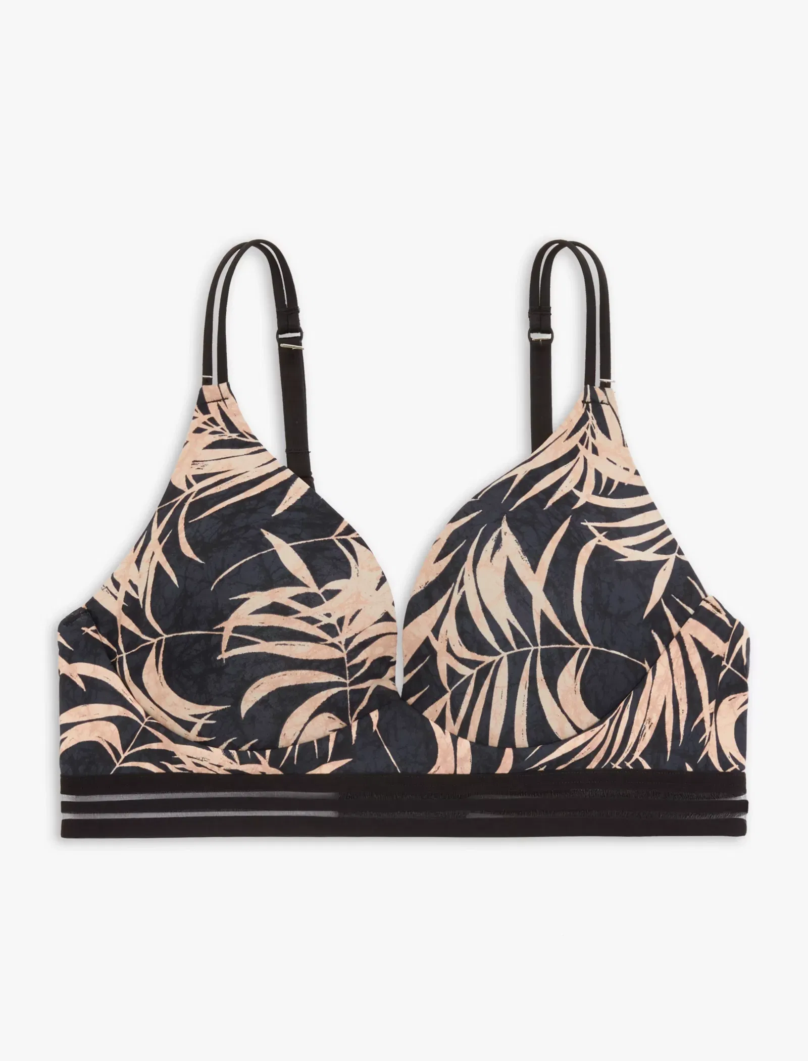 Palmer Shadow Palm Print Non-Wired Bra