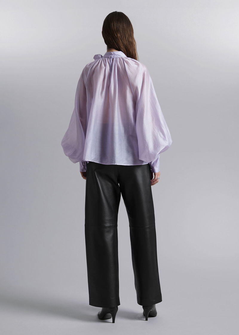  Other Stories Sheer Silk Blouse