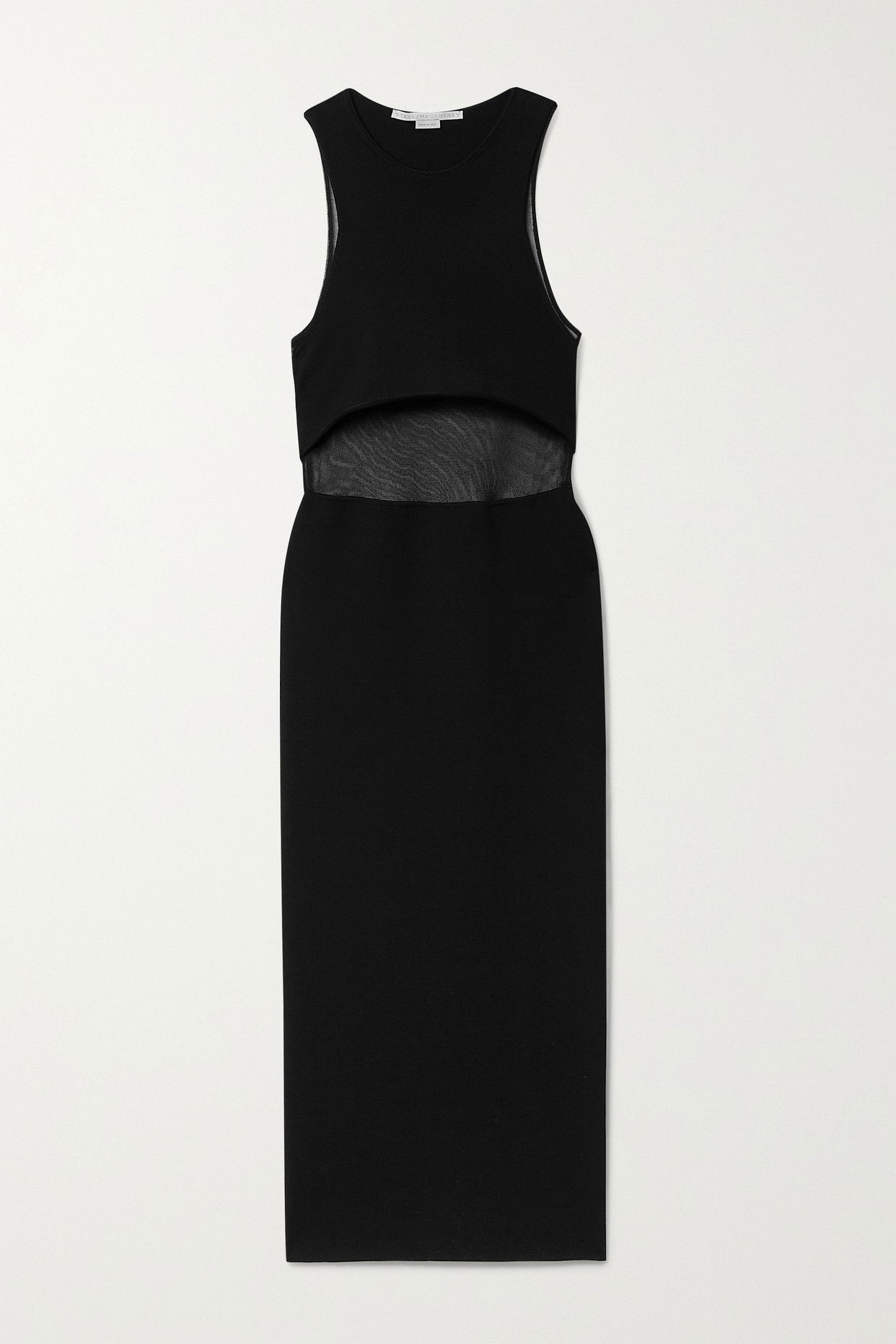 Black mesh stella midi dress main image 1