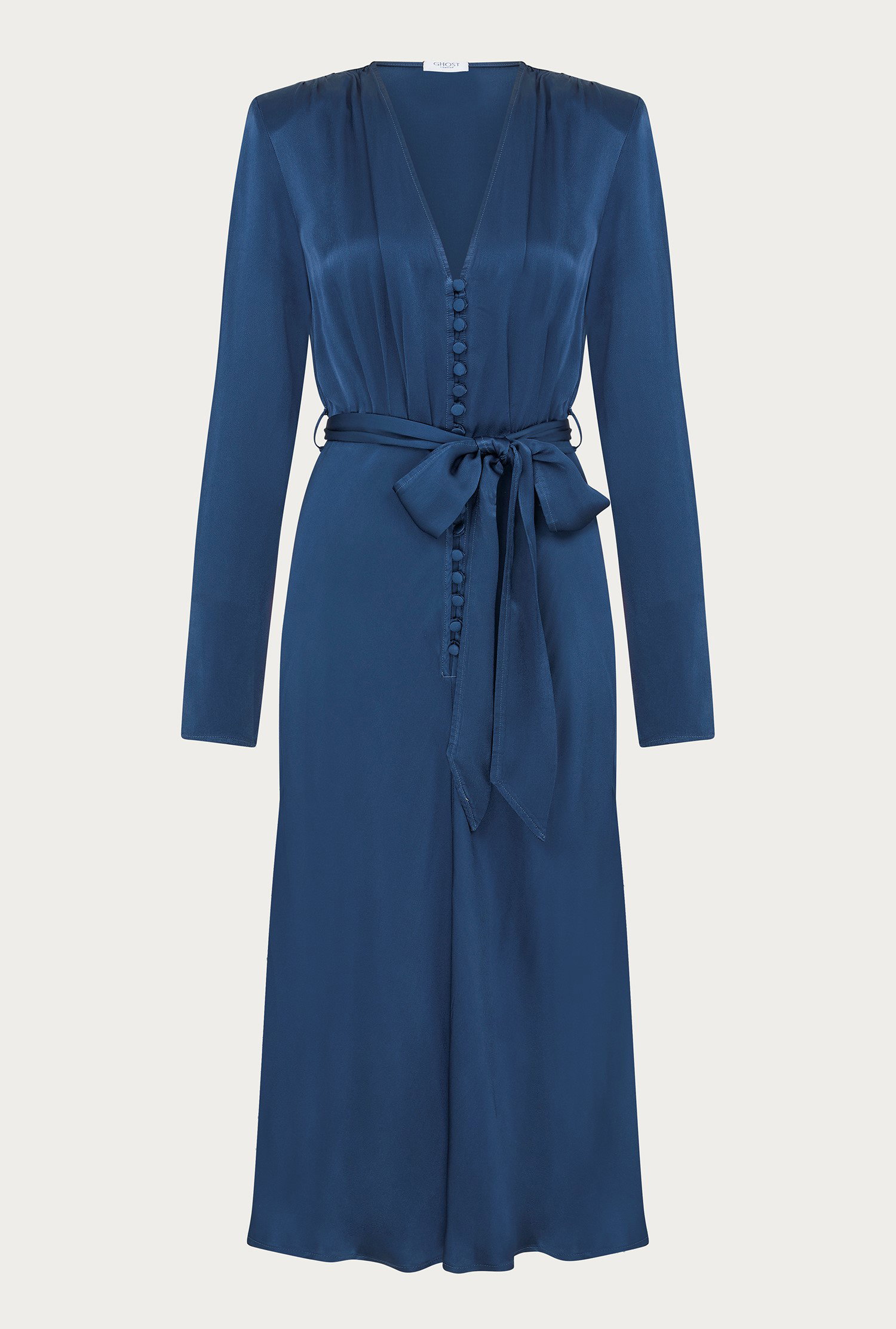 ghost meryl dress blue GHOST LONDON Meryl Dress