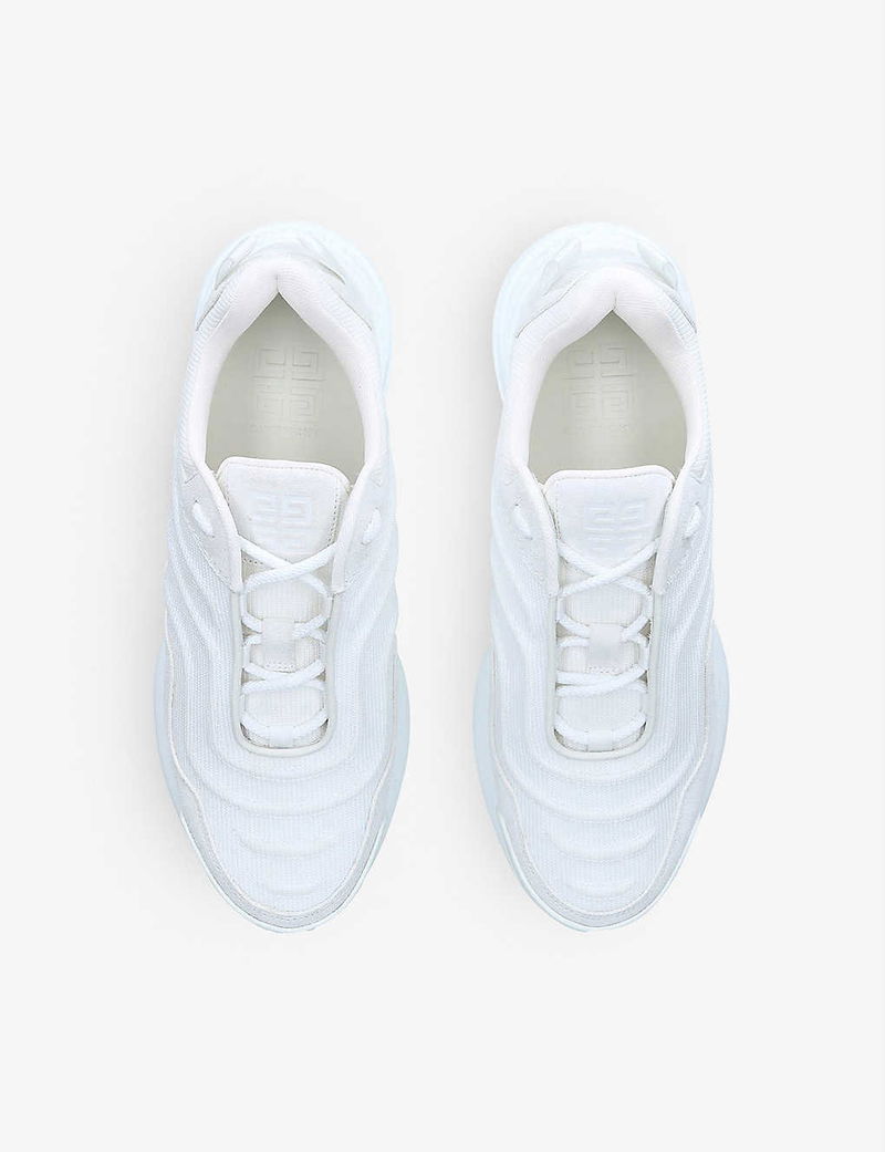 GIVENCHY Giv Leather, Mesh And Cotton-Canvas Mid-Top Trainers