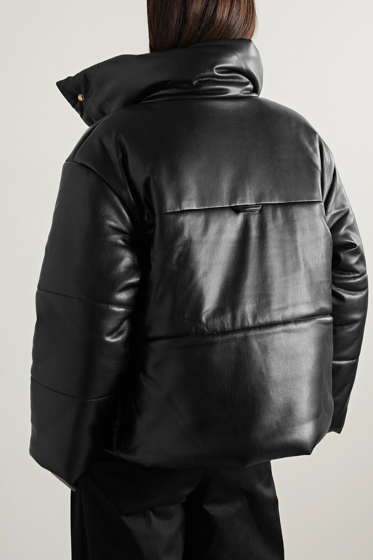 NANUSHKA Hide Quilted Padded Vegan Leather Jacket | endource