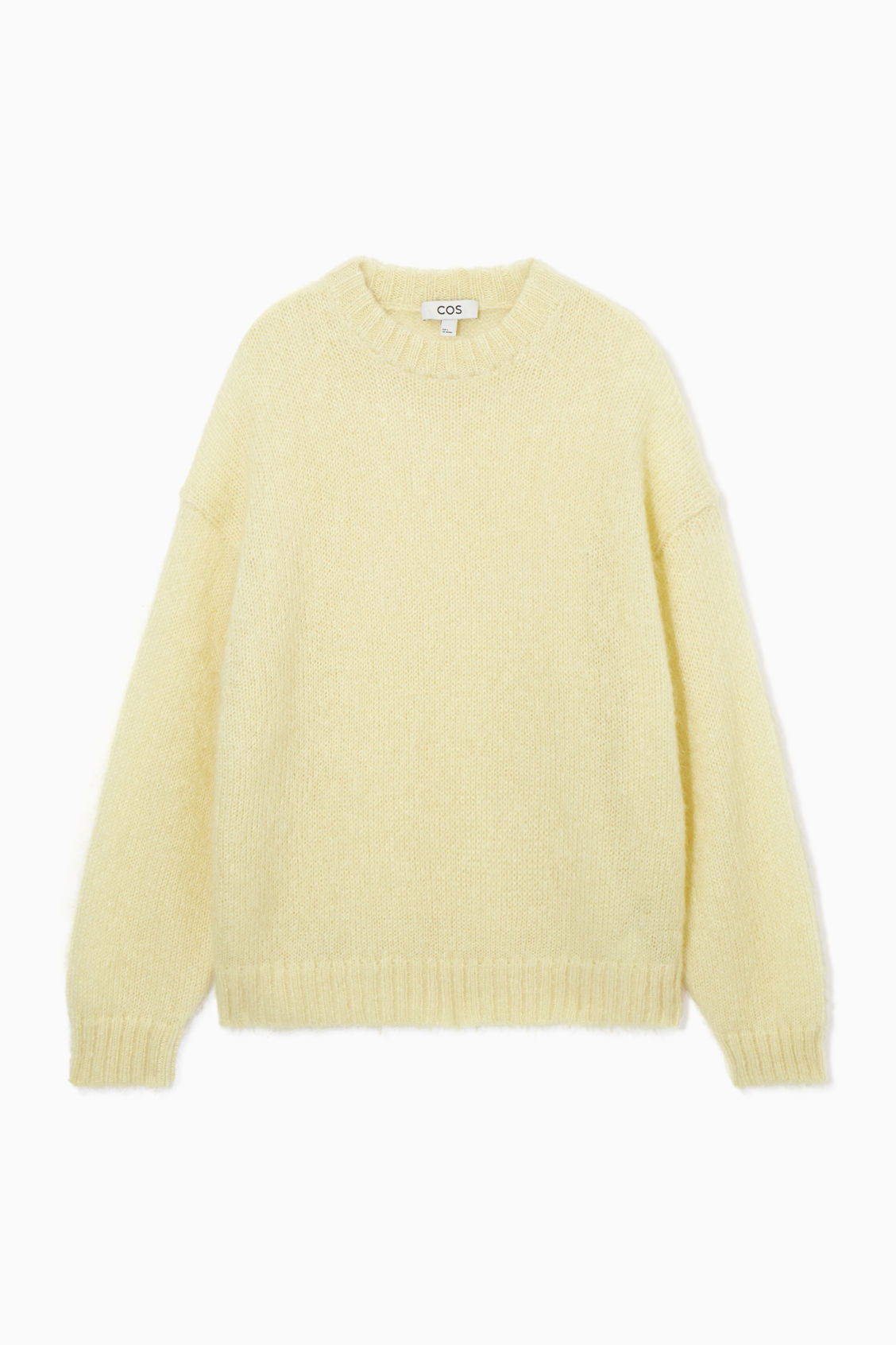 COS Mohair Crew-Neck Jumper in YELLOW | Endource