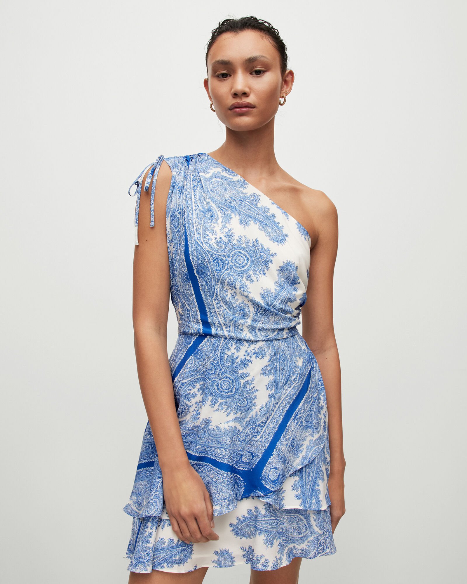 ALLSAINTS Cayla Rafaela Mini Dress in Blue | Endource