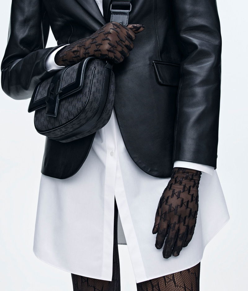 Karl Lagerfeld Monogram-Pattern Gloves