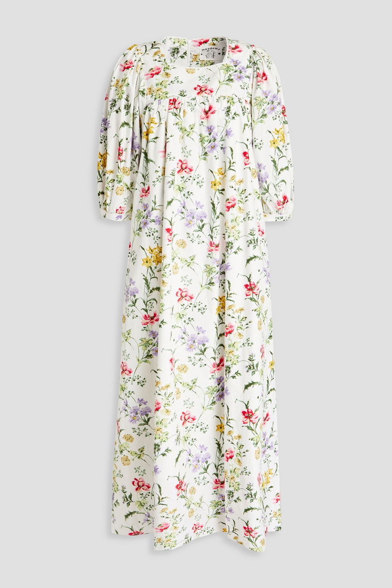 knee length dresses for ladies Painted Meadows Midi Dress main image 1