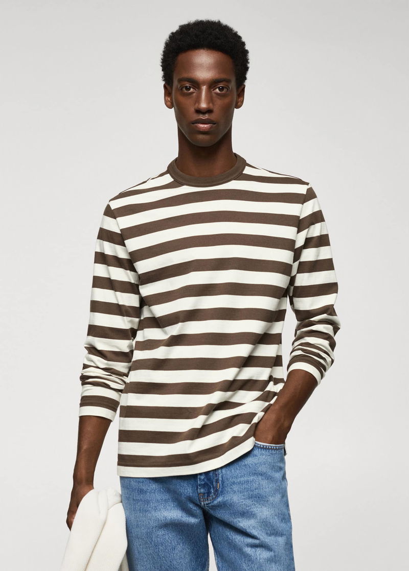 long sleeve shirts with stripes on sleeves