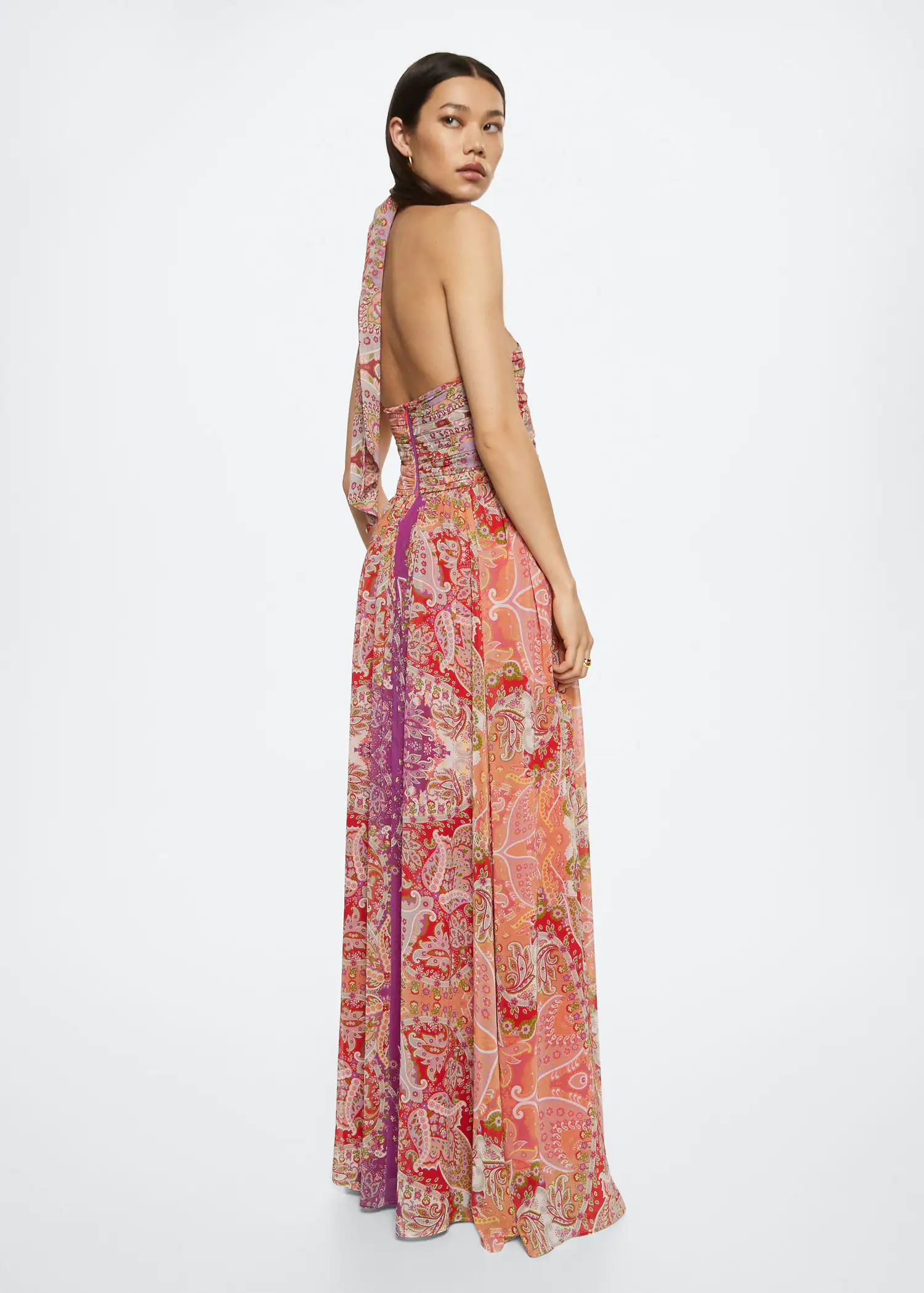 MANGO Paisley Chiffon Dress | endource
