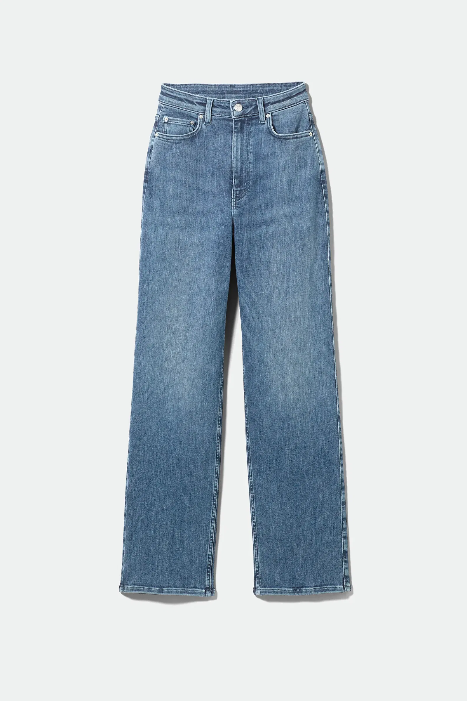 Rowe Mid Rise Relaxed Straight Jeans - Sustainable Denim