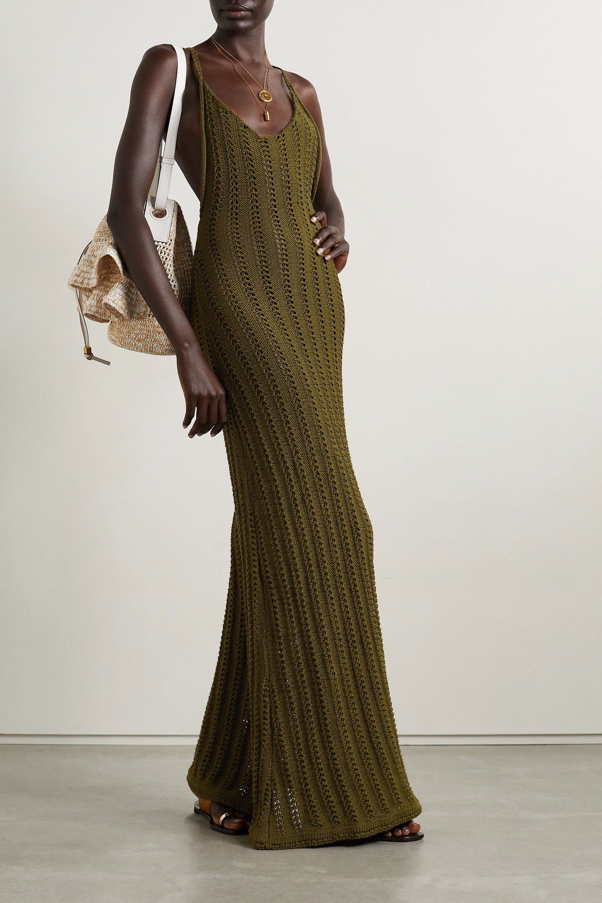 70% off SAVANNAH MORROW Cindy Crocheted Organic Cotton Maxi Dress