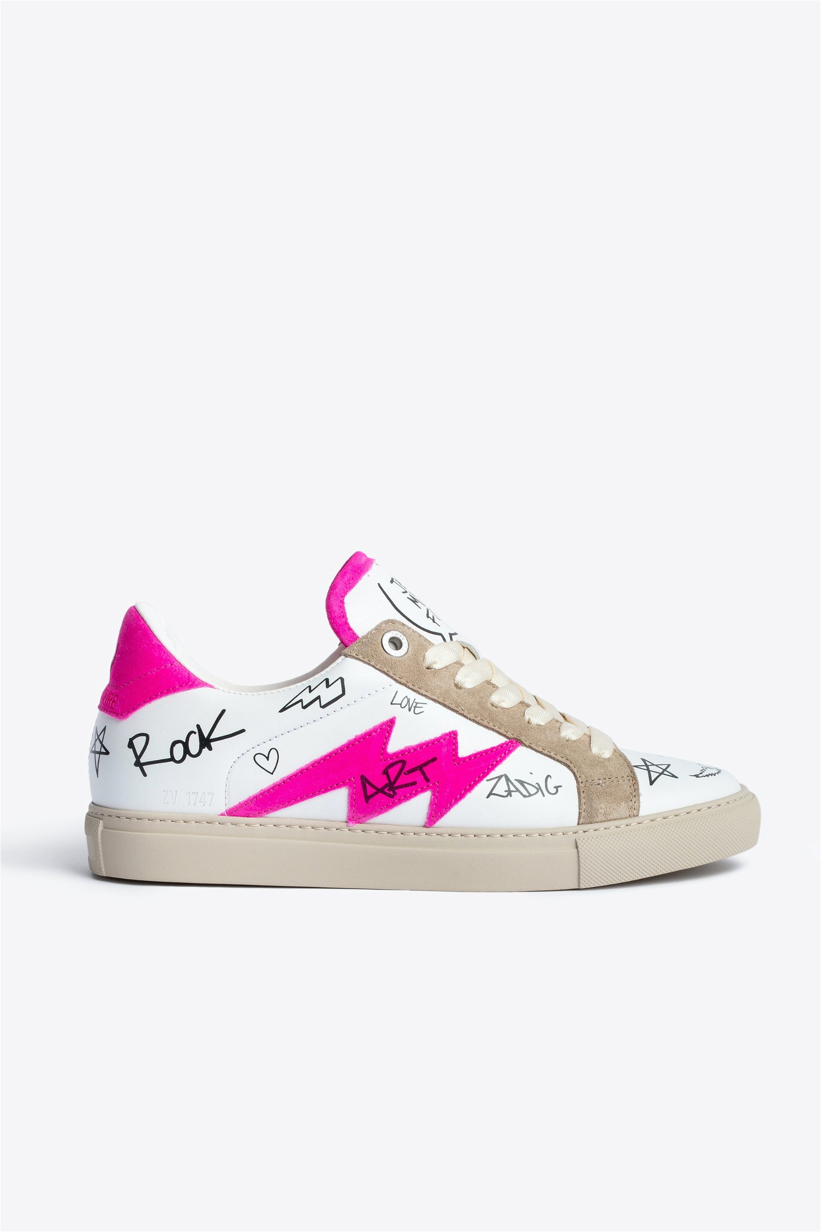 Zadig & Voltaire, Shoes, Zadig Voltaire Zv747 Charms Print Sneakers