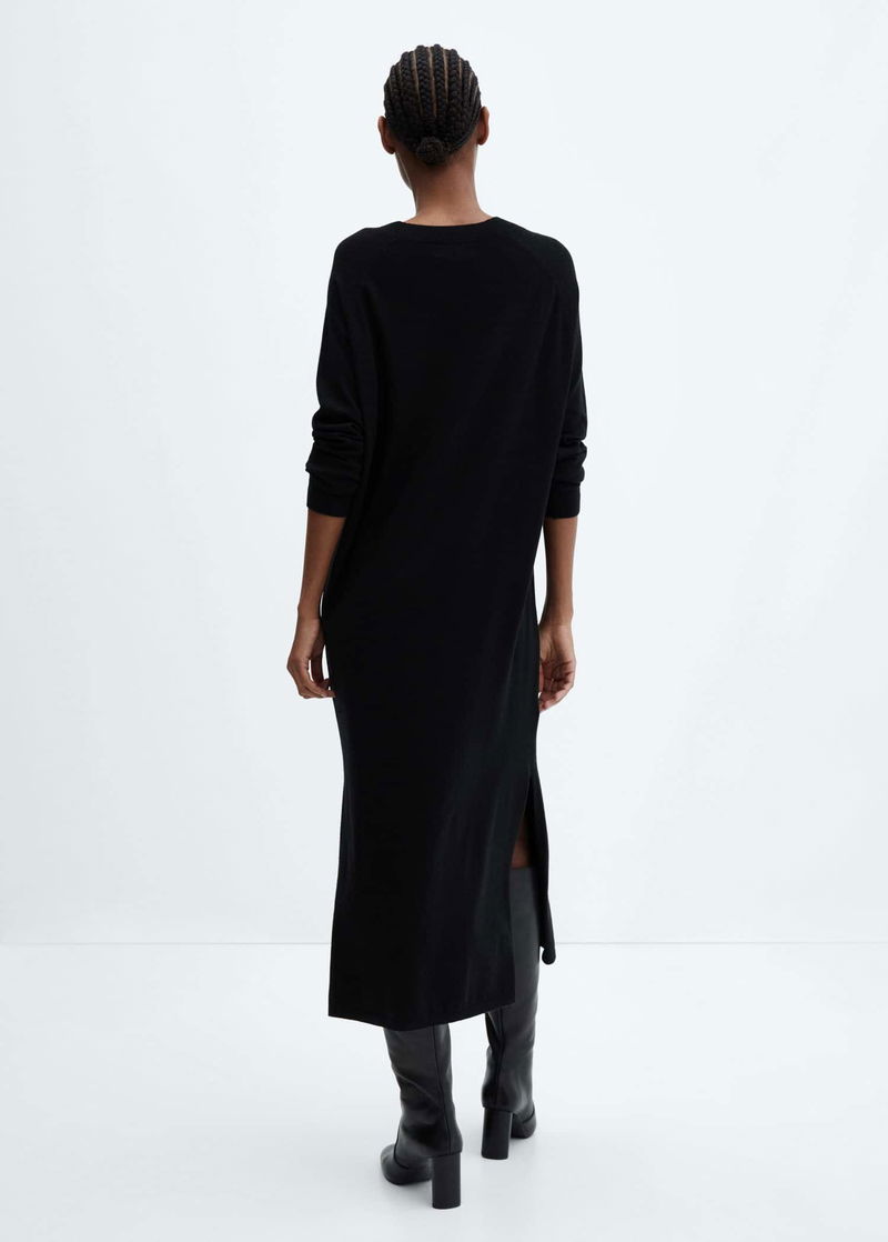 MANGO Round Neck Knitted Dress | endource