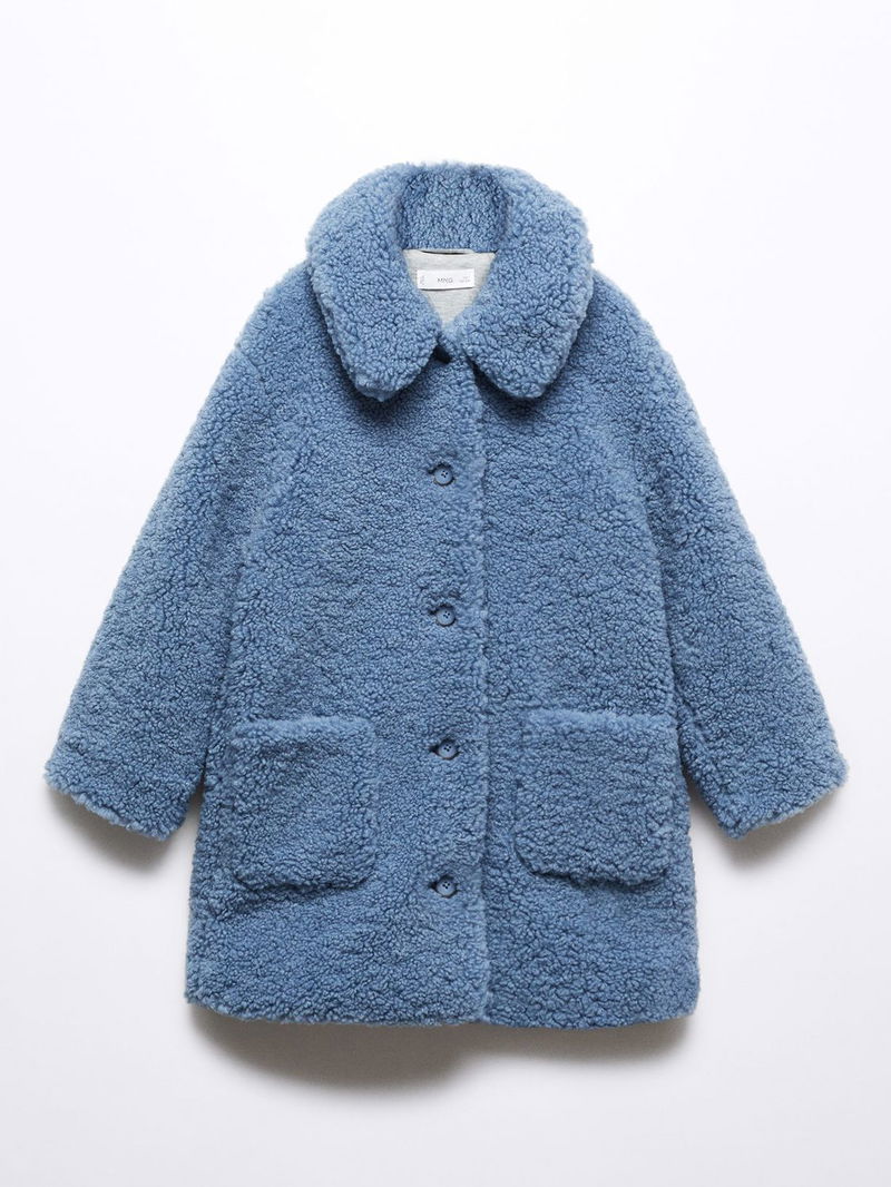 Borg Teddy Swing Coat Teal