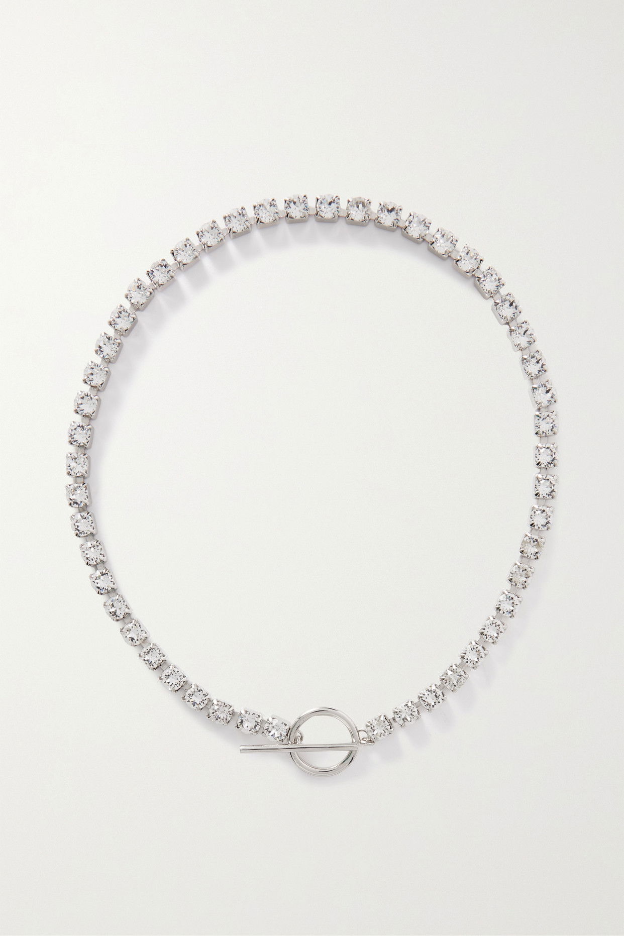 ISABEL MARANT Crystal-Embellished Silver-Tone Necklace in Silver 