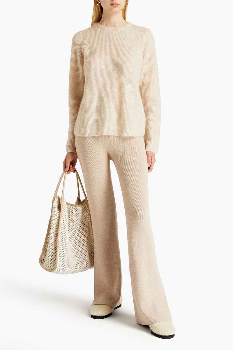 VINCE. Ribbed Mohair-Blend Sweater in Neutral | Endource