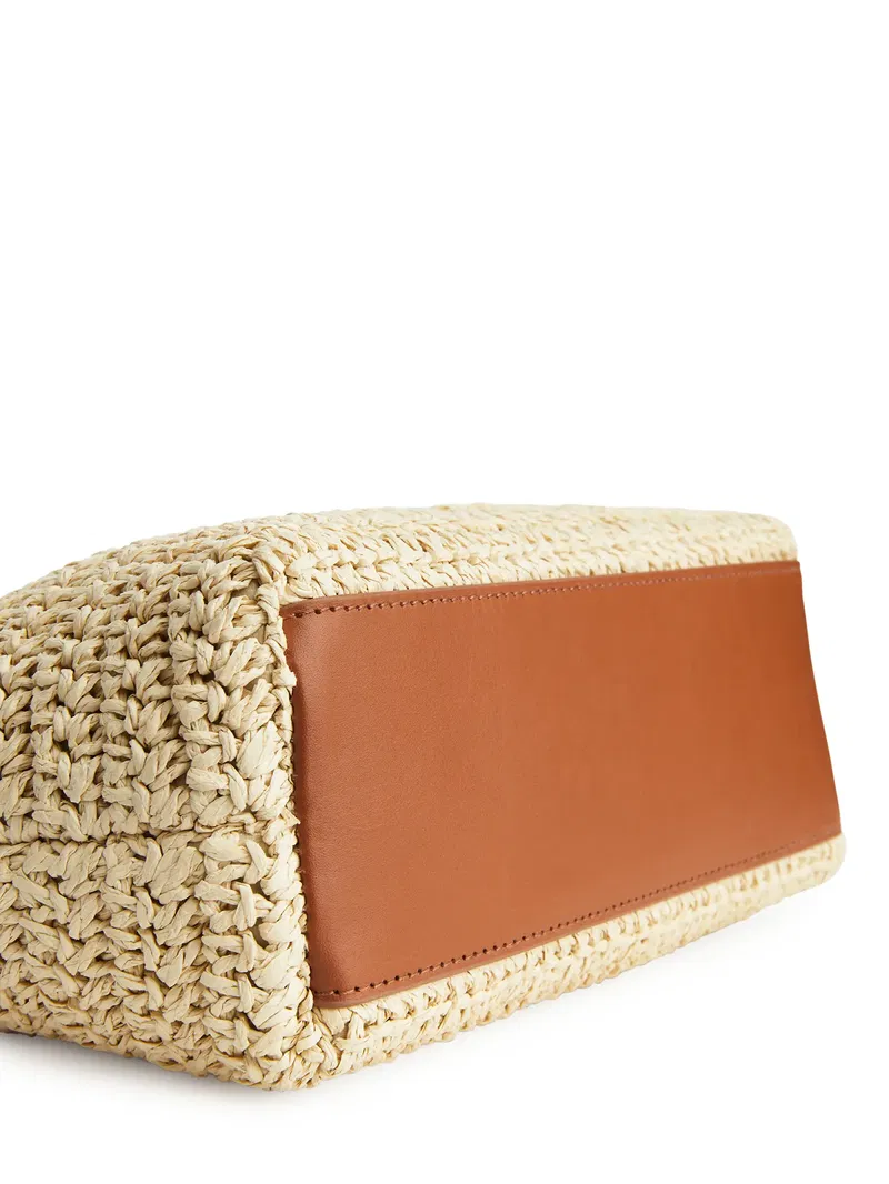 ARKET HalfMoon Straw Crossbody Bag Endource