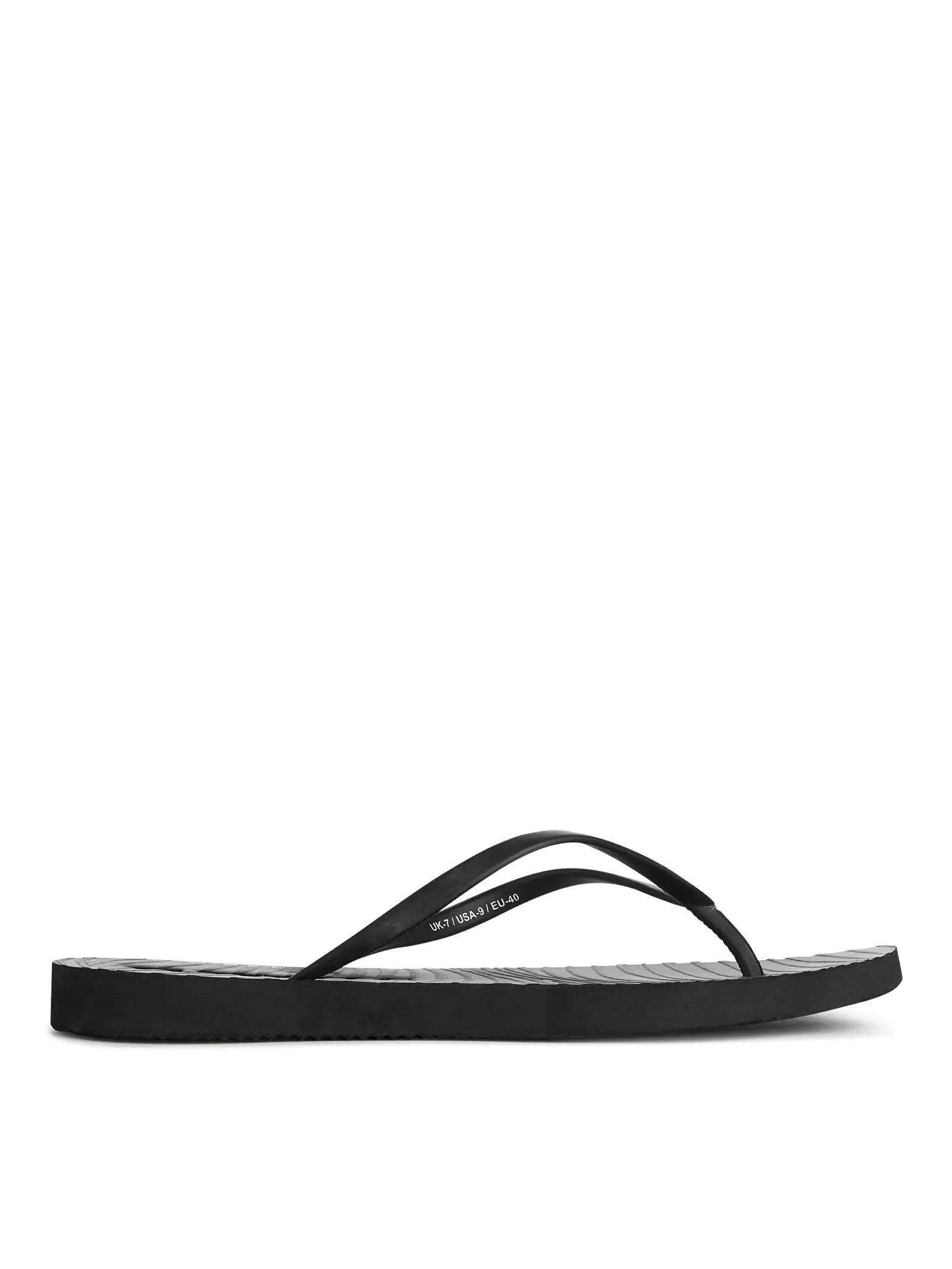 Tapered Plattform Flip Flop Black