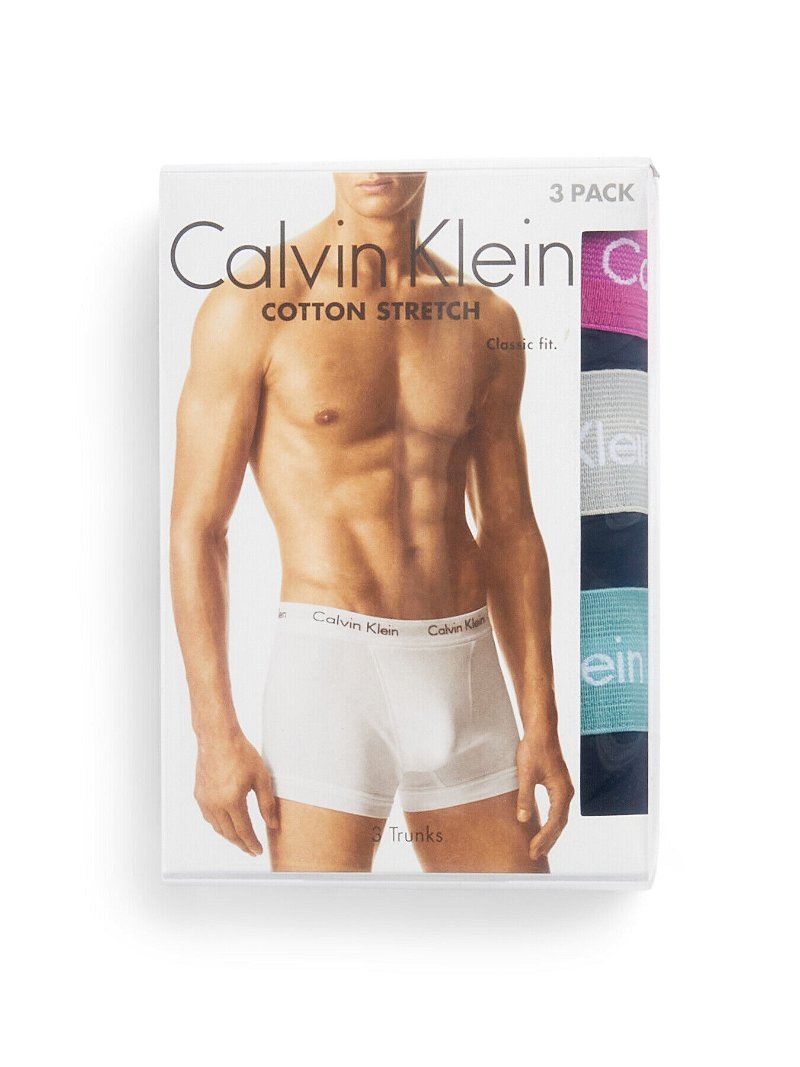 CALVIN KLEIN Cotton Stretch Trunk 3 Pack in Multi