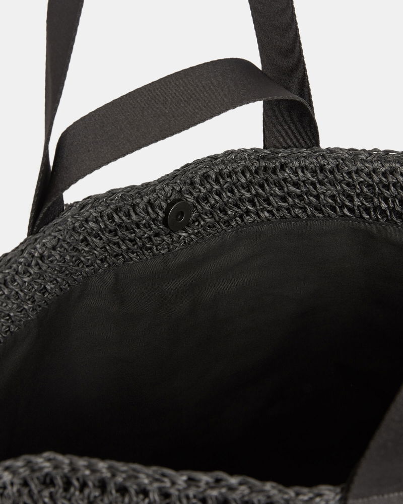 ALLSAINTS Jacqueline Straw Tote Bag in Black Endource
